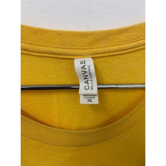 Unisex Mens Women’s Canvas Yelllow Tshirt Save The Bees XXL - Picture 3 of 6
